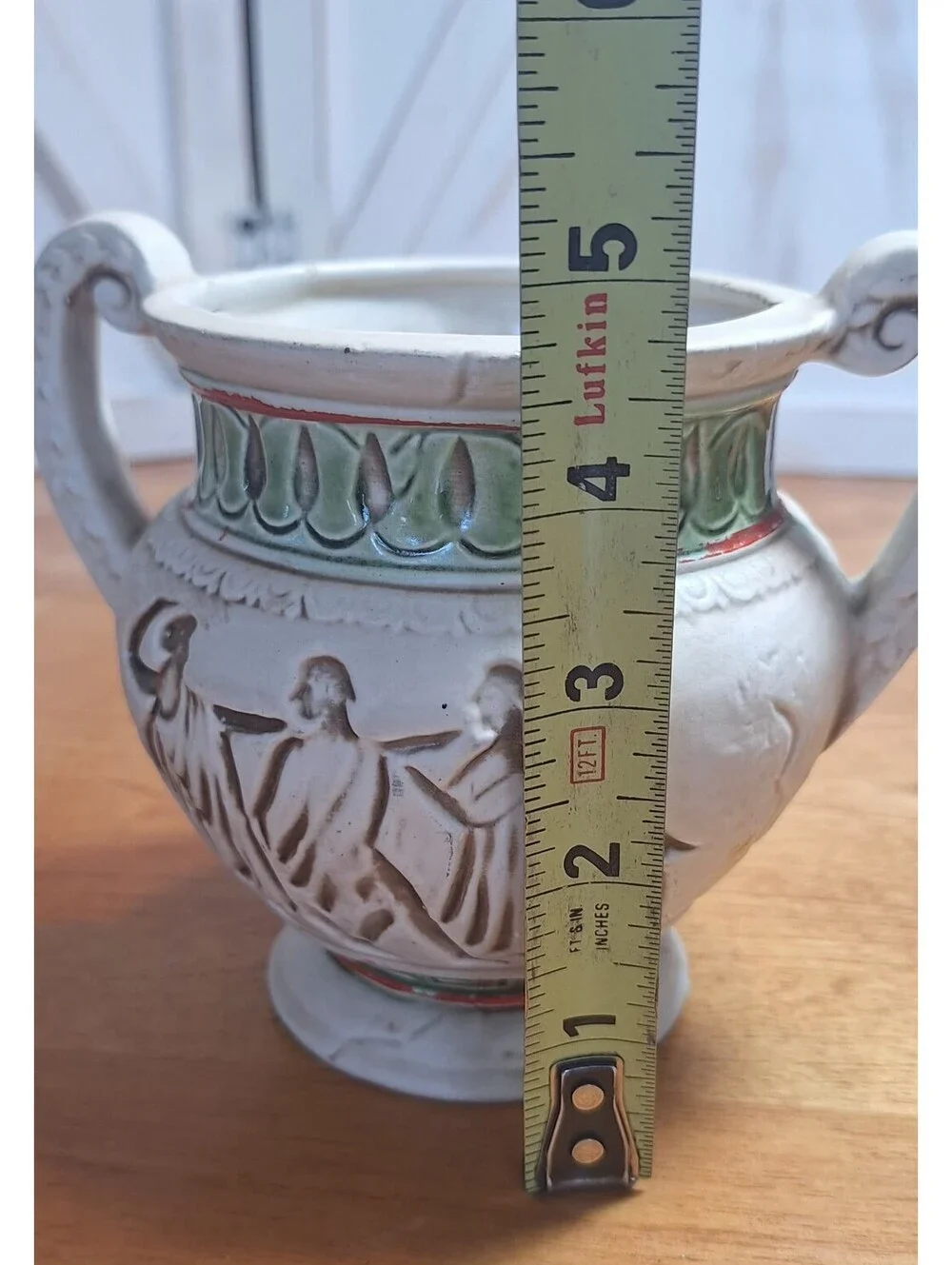 Vintage Lefton Mid Century Ceramic Urn Vase Greco-Roman 5